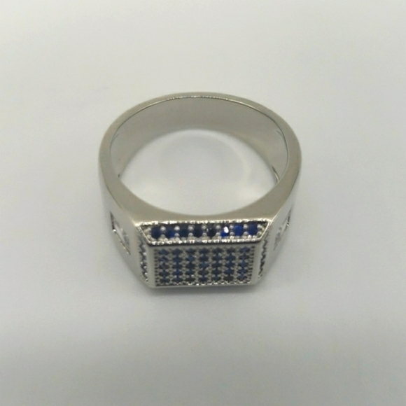 1350- Zirconia Handmade Men's Ring Size 8 NWT - Picture 3 of 8